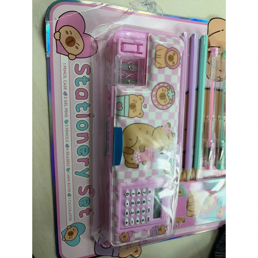 Capybara Stationery Set Danbar Global Pencil Case Calculator Pens Erasers New
